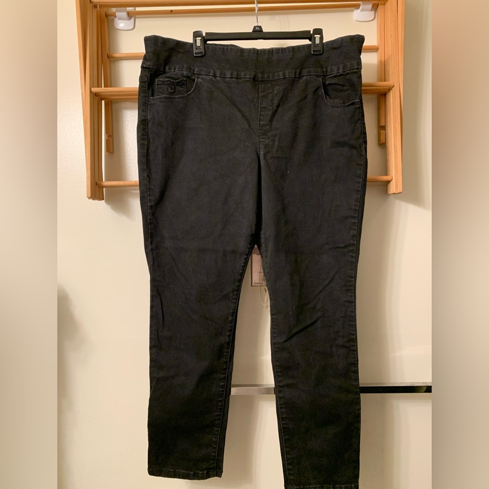Gloria Vanderbilt Amanda Black Pull-On Jeans Size 20W
